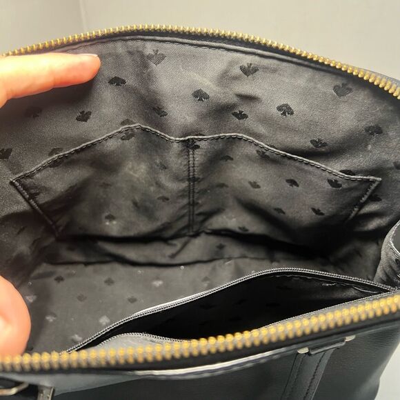 Kate Spade Patterson Drive Pebbled Leather Dome Satchel Black Designer Handbag - Picture 12 of 14